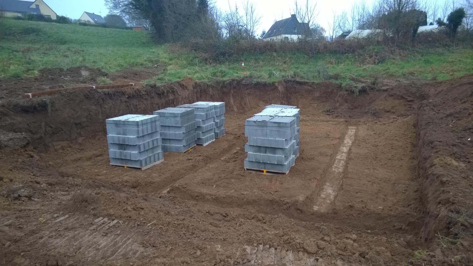 Le terrassement et fouilles creusées